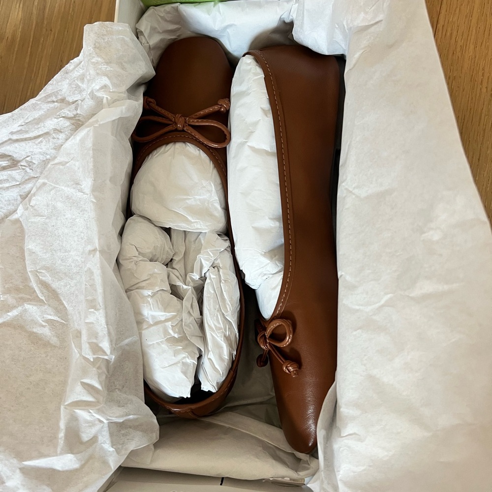 Schutz Arissa ballet flats Brown Leather never worn